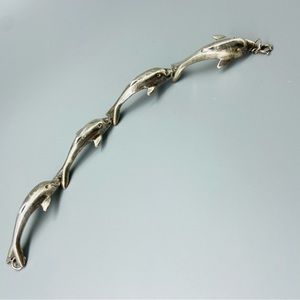 Vintage Silver Dolphin Bracelet